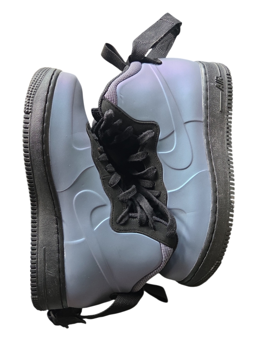Nike Air Force 1 Foamposite Cup — Iridescent Blue-Purple with Black - Picture 3 of 7